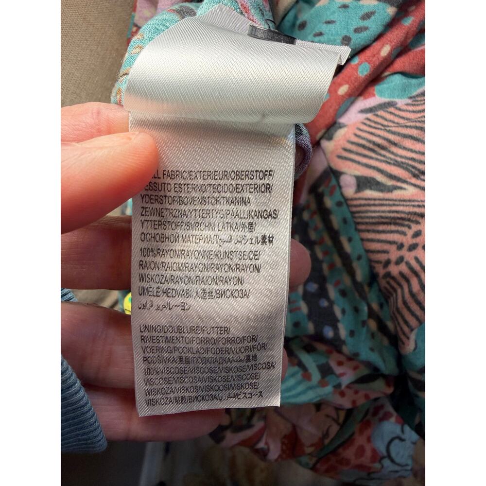 FARM Rio Colorful Patchwork Print Maxi Dress Size S Vaca Cruise Resort Ready - Picture 11 of 12